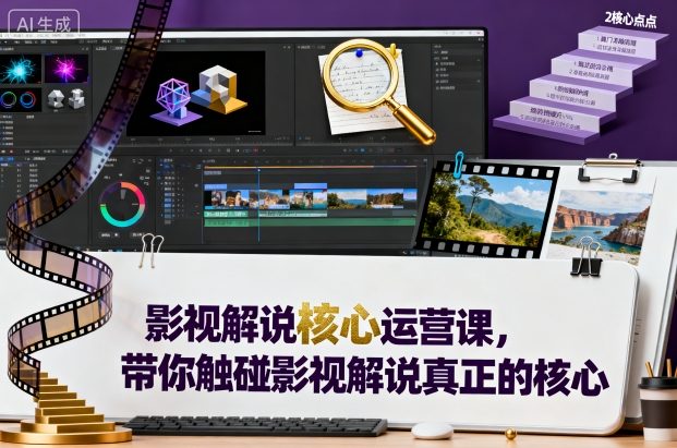 影视解说核心运营课，带你触碰影视解说真正的核心-想要创业网
