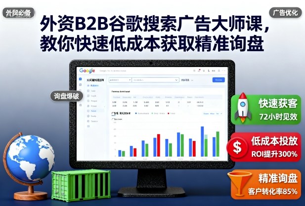 外资B2B谷歌搜索广告大师课,教你快速低成本获取精准询盘-想要创业网