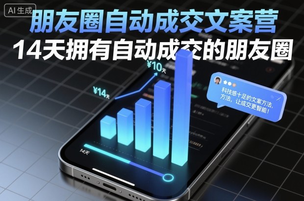 朋友圈自动成交文案营，14天拥有自动成交的朋友圈-想要创业网
