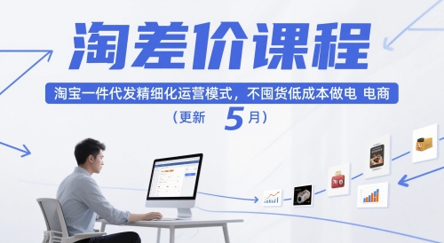 淘差价课程，淘宝一件代发精细化运营模式，不囤货低成本做电商（更新10月）-想要创业网