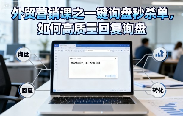外贸营销课之一键询盘秒杀单，如何高质量回复询盘-想要创业网