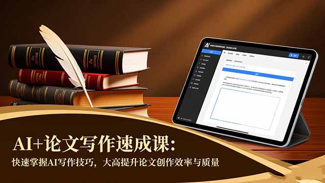 AI+论文写作速成课：快速掌握AI写作技巧，大幅提升论文创作效率与质量-想要创业网