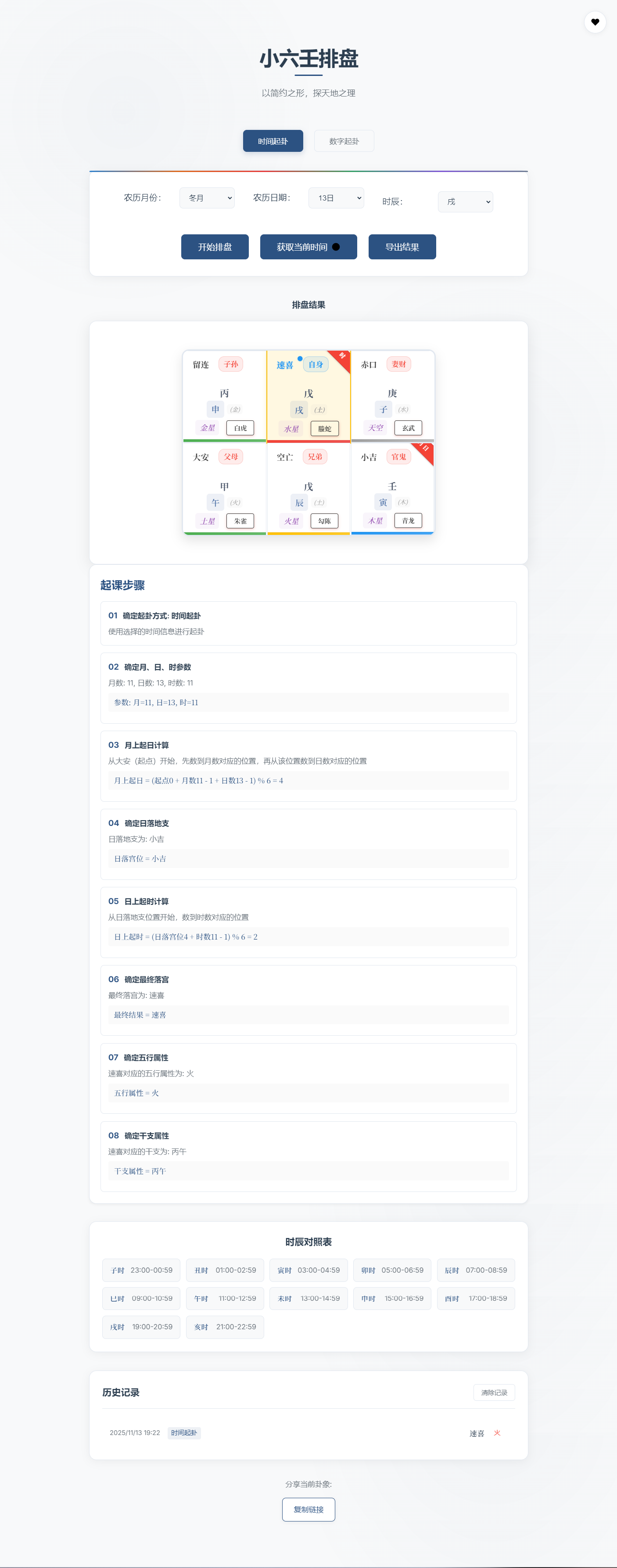 小六壬排盘工具源码 自适应双端-想要创业网