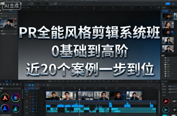 PR全能风格剪辑系统班，0基础到高阶，近20个案例一步到位-想要创业网