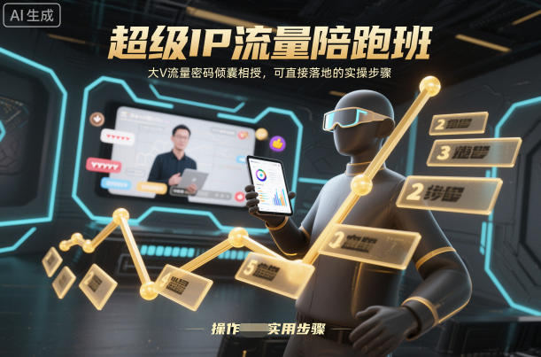 超级IP流量陪跑班，大V流量密码倾囊相授，可直接落地的实操步骤-想要创业网