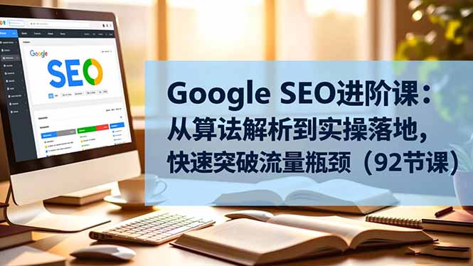 Google SEO进阶课：从算法解析到实操落地，快速突破流量瓶颈(92节课-想要创业网