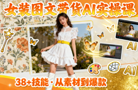 女装图文带货的AI实操课-想要创业网