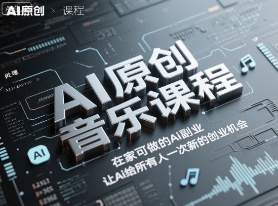 AI原创音乐课程，在家可做的Ai副业，让Ai给所有人一次新的创业机会-想要创业网