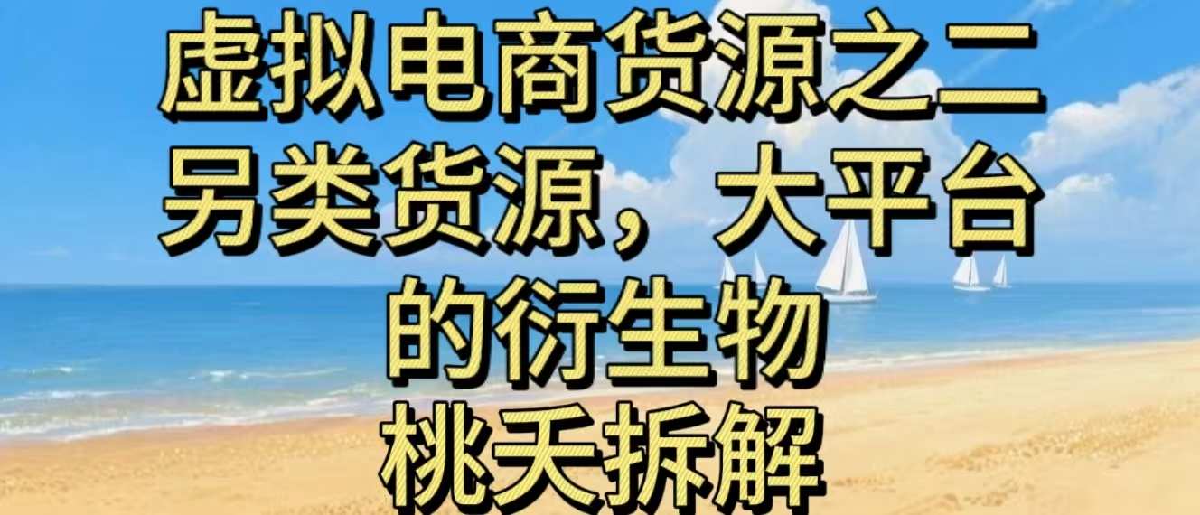 虚拟电商之二—另类的货源，大平台的衍生物-想要创业网