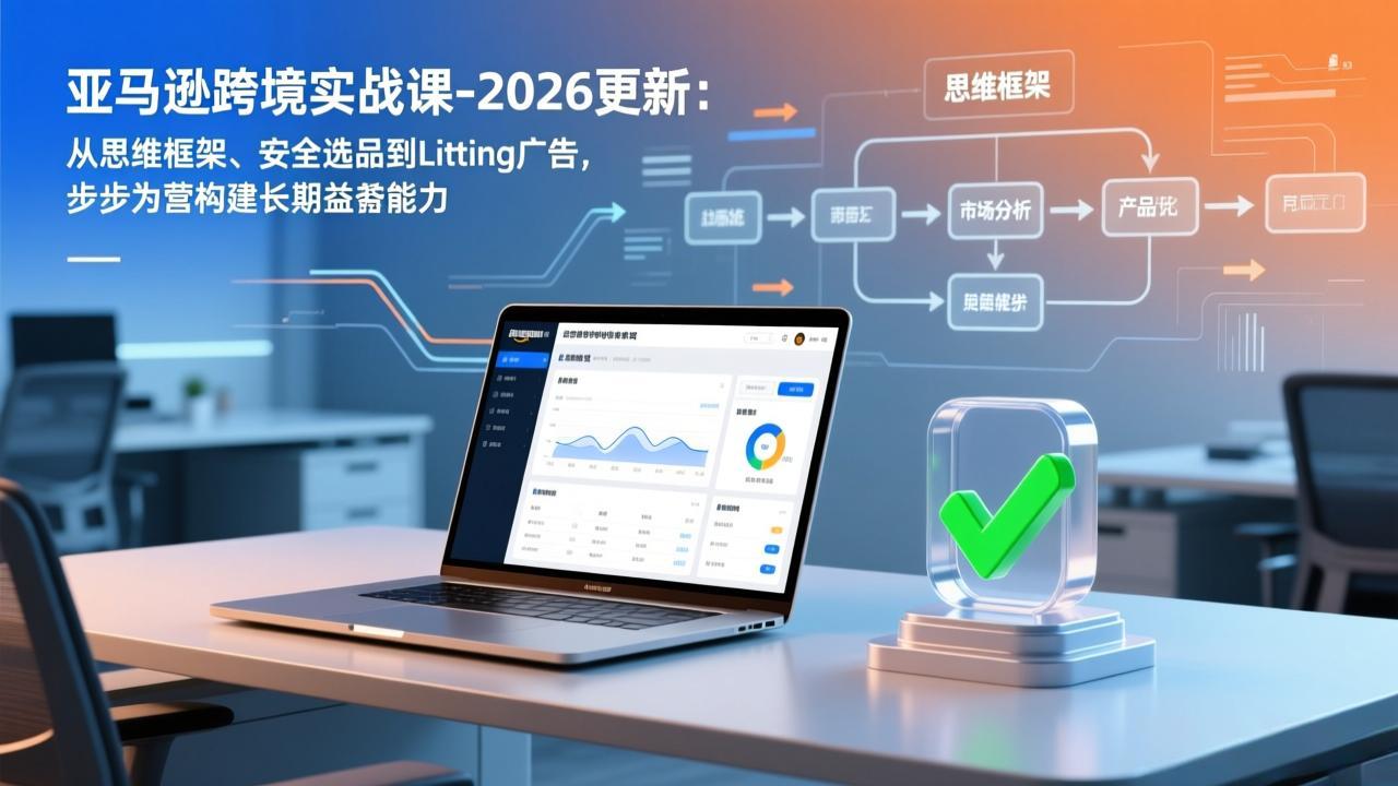 亚马逊跨境实战课-2026更新：从思维框架、安全选品到Listing广告，步步为营构建长期盈利能力-想要创业