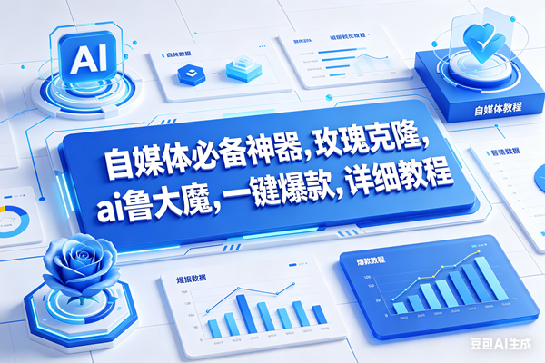 （17964期）玫瑰克隆工具，鲁大魔ai软件，自媒体的神器，一键爆款，50多个功能的详细教程。-想要创业