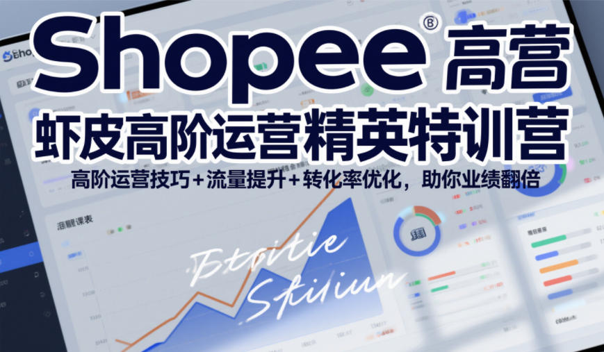 Shopee虾皮高阶运营精英特训营，高阶运营技巧+流量提升+转化率优化，助你业绩翻倍-想要创业