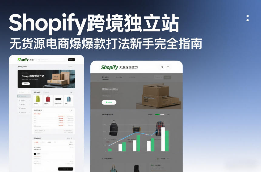 Shopify跨境独立站无货源电商爆款打法新手完全指南-想要创业