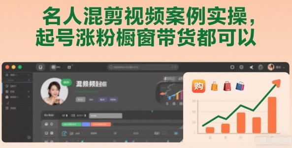 名人混剪视频案例实操，起号涨粉橱窗带货都可以-想要创业