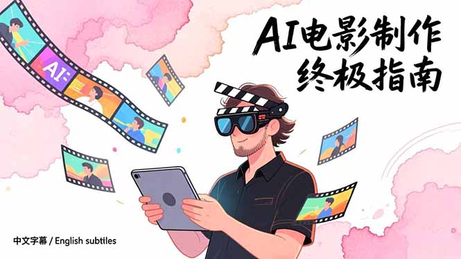 AI电影制作终极指南：从创意到成片，系统掌握智能影视全流程实战课(中英字幕-想要创业