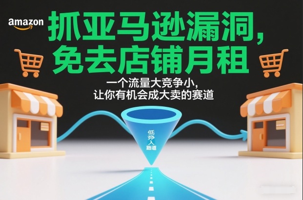 抓亚马逊漏洞,免去店铺月租,一个流量大竞争小,让你有机会成大卖的赛道-想要创业
