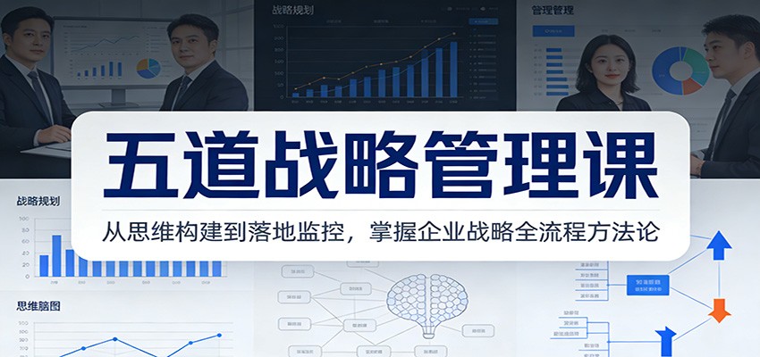 五道战略管理课:从思维构建到落地监控,掌握企业战略全流程方法论-想要创业