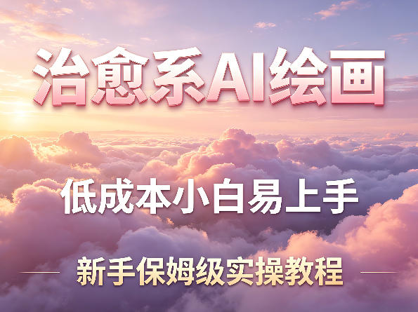 治愈系AI绘画提示词项目，低成本小白易上手，每天10分钟，新手保姆级实操教程-想要创业
