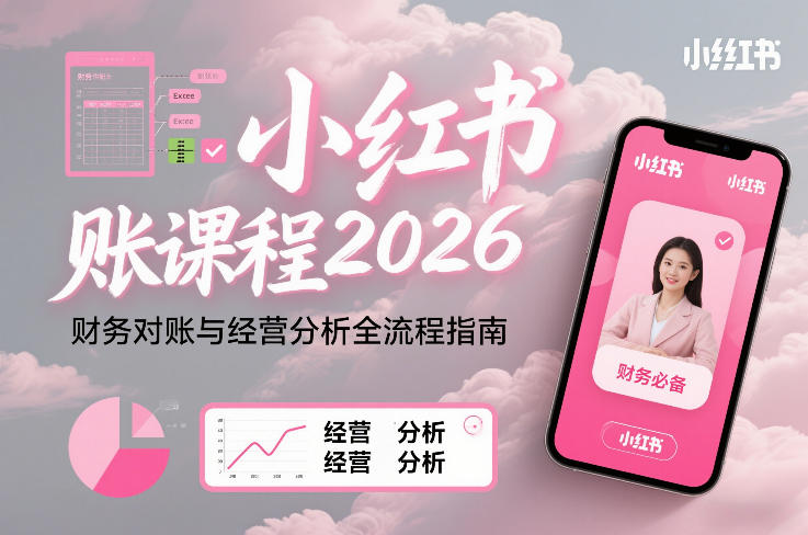 小红书对账课程2026，财务对账与经营分析全流程指南-想要创业