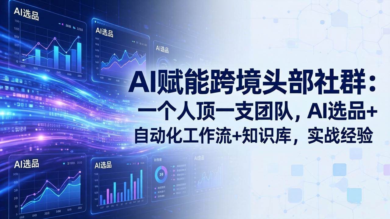 （18164期）AI赋能跨境头部社群-更新4月23：一个人顶一支团队，AI选品+自动化工作流+知识库，实战经验-想要创业