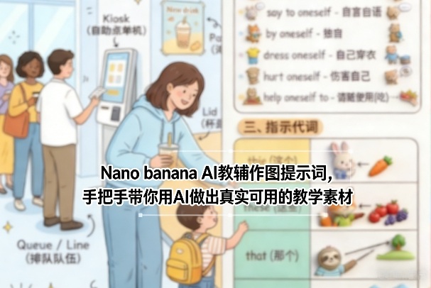 Nano banana AI教辅作图提示词，手把手带你用AI做出真实可用的教学素材-想要创业