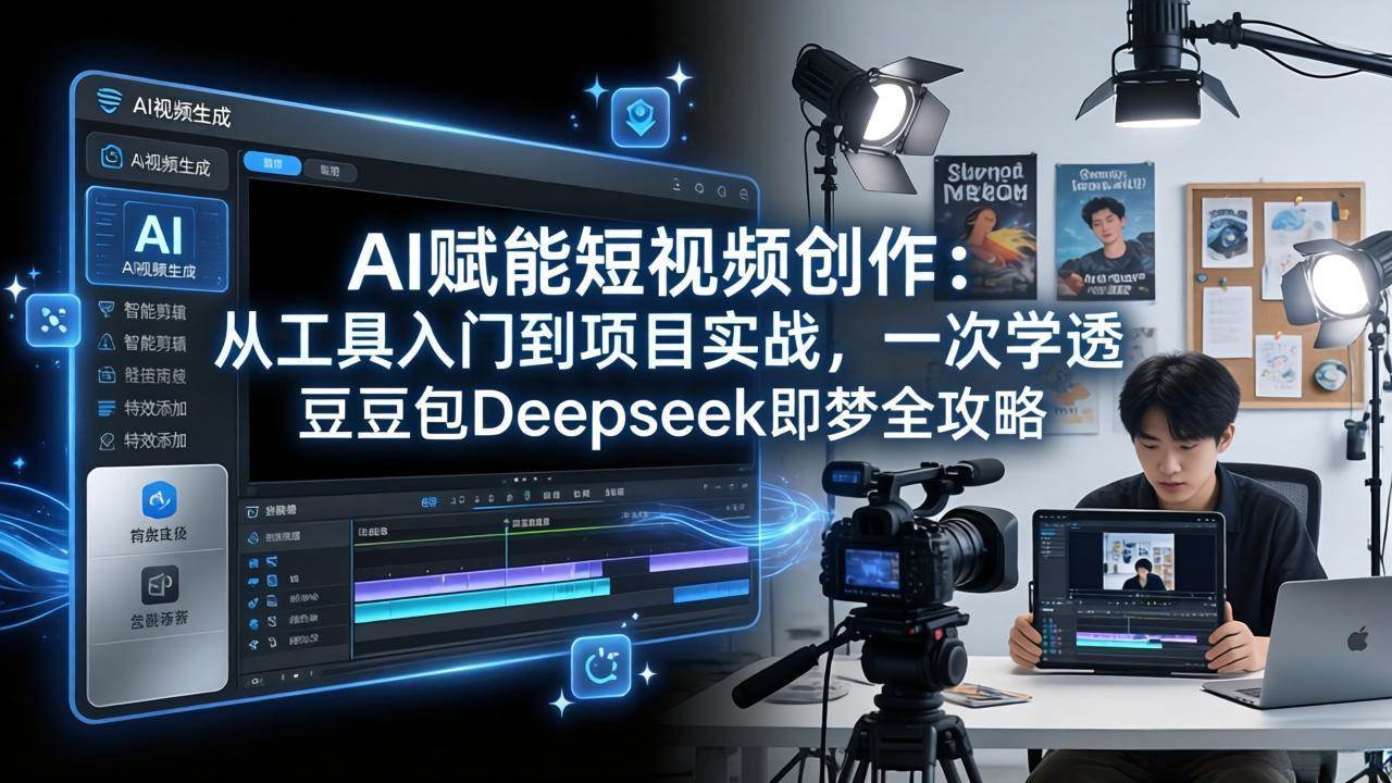 （17762期）AI赋能短视频创作：从工具入门到项目实战，一次学透豆包Deepseek即梦全攻略-想要创业
