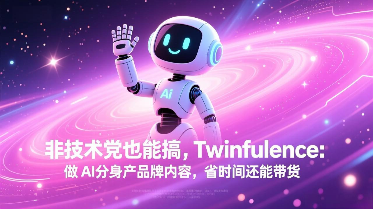 非技术党也能搞!Twinfluence:做 AI 分身产品牌内容,省时间还能带货-想要创业