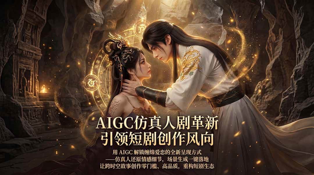 （18199期）AIGC 仿真人短剧创作革新，解锁仙侠爱恋全新呈现，一键出高质场景，零门槛打造爆款剧集-想要创业