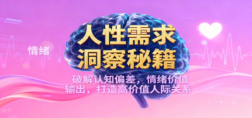 人性需求洞察秘籍，破解认知偏差，情绪价值输出，打造高价值人际关系-想要创业