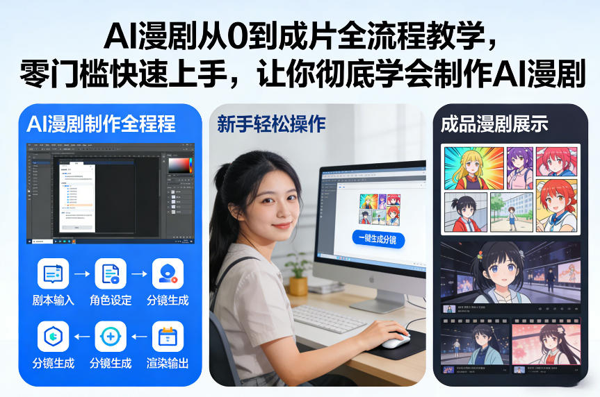 AI漫剧从0到成片全流程教学，零门槛快速上手，让你彻底学会制作AI漫剧【保姆级教程】-想要创业