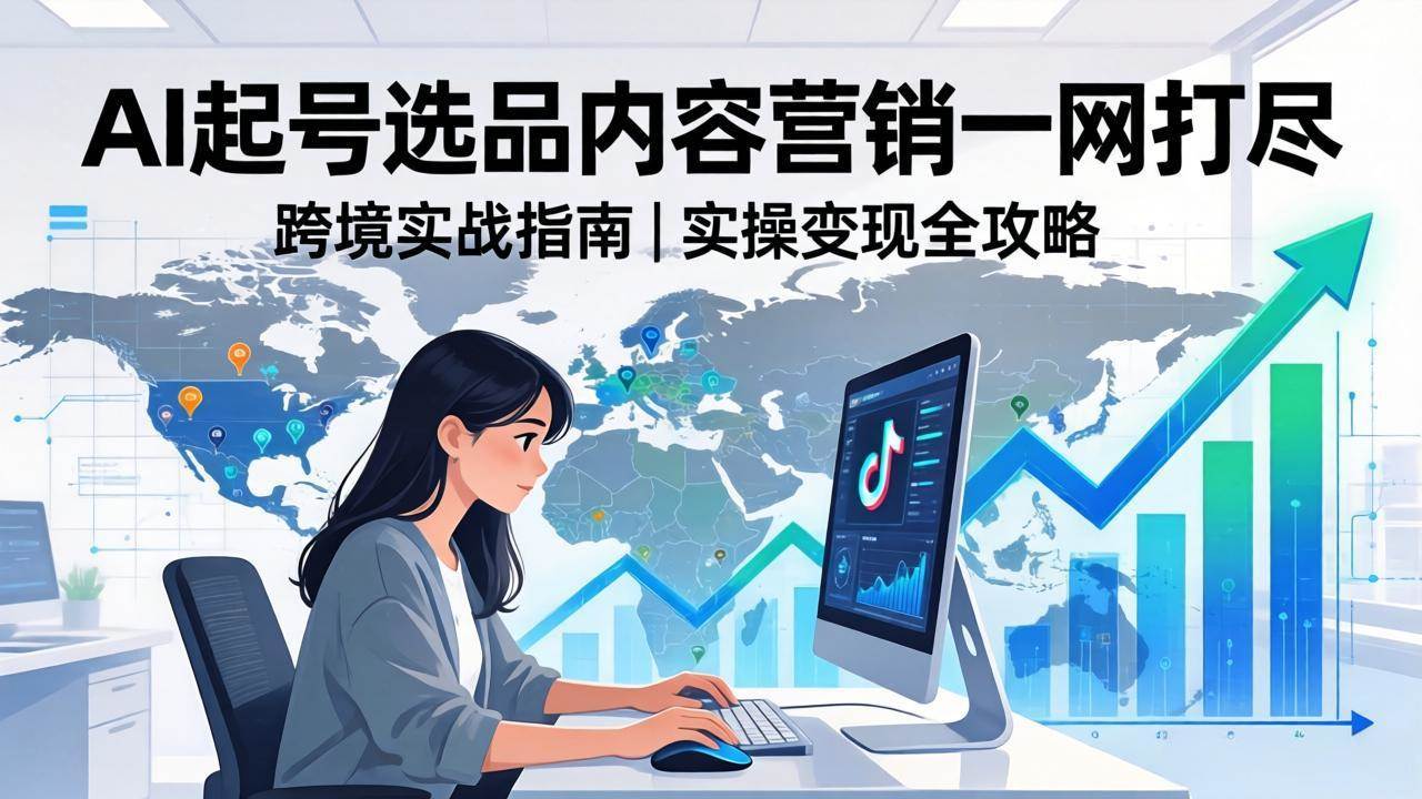 (17824期)2026 TikTok 跨境AI实操:从零基础到变现全流程,AI起号选品内容营销一网打尽-想要创业