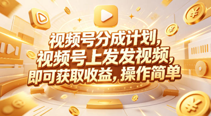 视频号分成计划，599元众筹的Red团队课程，视频号上发发视频，即可获取收益，操作简单-想要创业