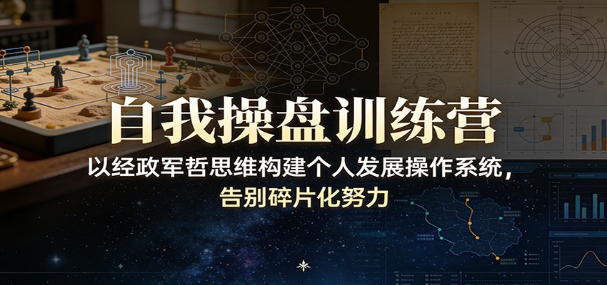 自我操盘训练营：以经政军哲思维构建个人发展操作系统，告别碎片化努力-想要创业