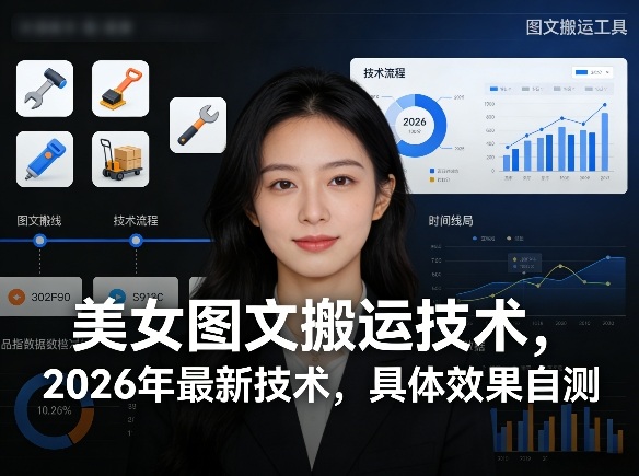 美女图文搬运技术，2026年最新技术，具体效果自测-想要创业