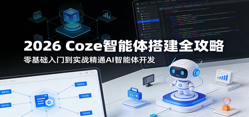 2026 Coze智能体搭建全攻略:零基础入门到实战精通AI智能体开发-想要创业