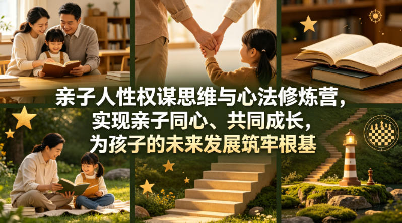 亲子人性权谋思维与心法修炼营，实现亲子同心、共同成长，为孩子的未来发展筑牢根基【音频】-想要创业