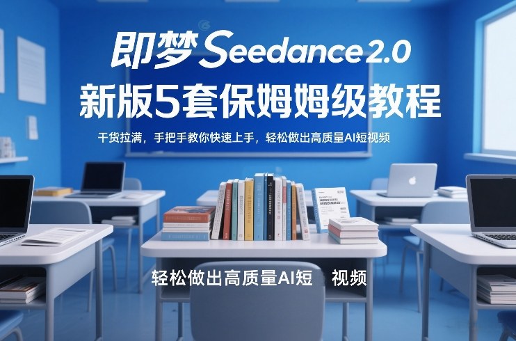 即梦Seedance2.0新版5套保姆级教程，干货拉满，手把手教你快速上手，轻松做出高质量AI短视频-想要创业