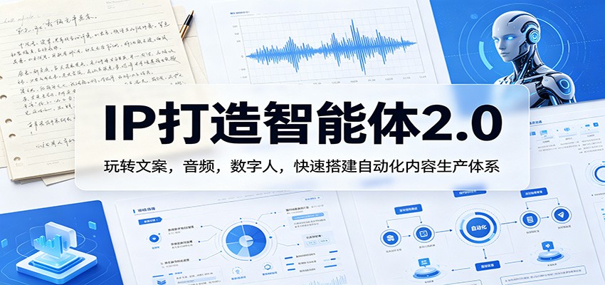 IP打造智能体2.0：玩转文案，音频，数字人，快速搭建自动化内容生产体系-想要创业