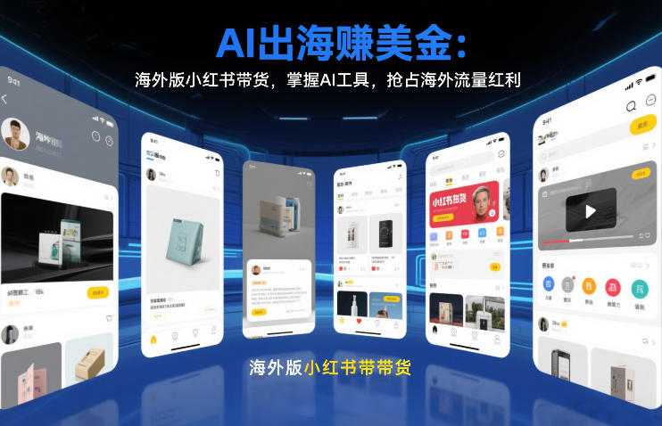 AI出海賺美金：海外版小红书带货，掌握AI工具，抢占海外流量红利(更新2026)-想要创业