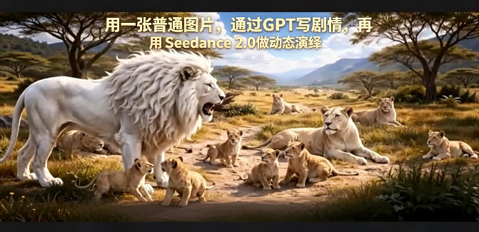 用一张普通图片，通过GPT写剧情，再用Seedance 2.0做动态演绎，居然能生成迪士尼风格搞笑动画-想要创业