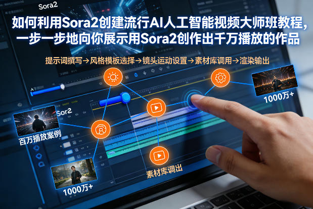 如何利用Sora2创建流行AI人工智能视频大师班，一步一步地向你展示用Sora2创作出千万播放的作品-想要创业