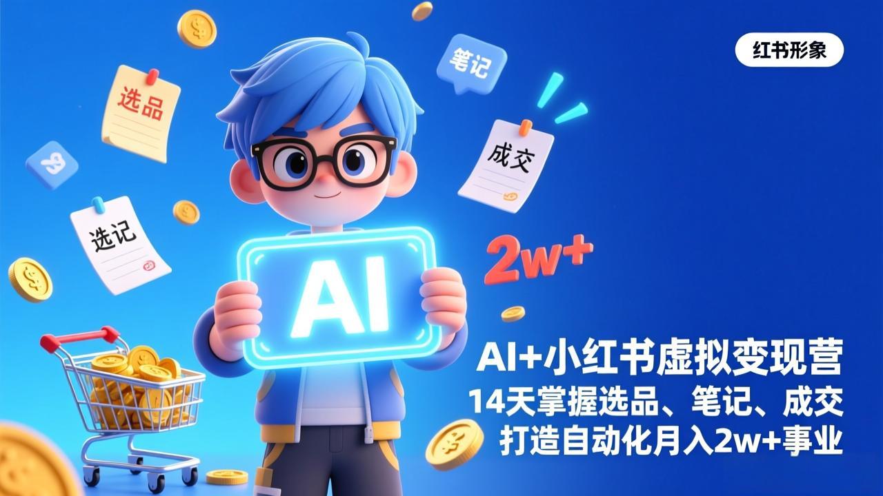 AI+小红书虚拟变现营(完结-想要创业