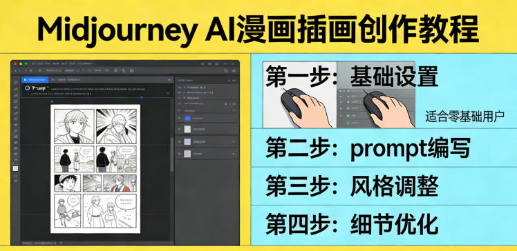 利用Midjourney AI人工智能轻松创作漫画插画教程，零基础创作完整漫画插画-想要创业