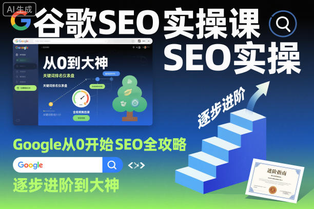 谷歌SEO实操课，Google从0开始SEO全攻略，逐步进阶到大神（更新26年）-想要创业