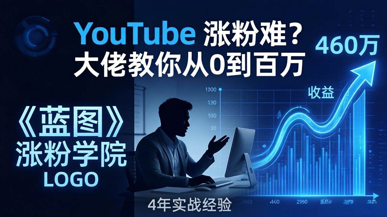 （17836期）YouTube 涨粉难？《蓝图涨粉学院》：4 年赚 460 万的大佬教策略，从0到百万有路径！-想要创业