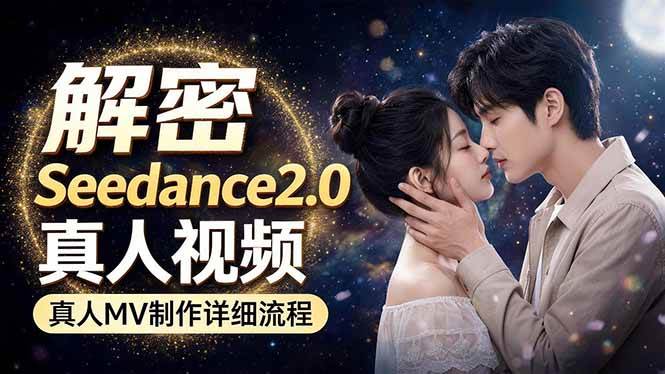 （18289期）Seedance 2.0电影级真人 MV全流程拆解：提示词、运镜、粒子特效，手把手实操-想要创业
