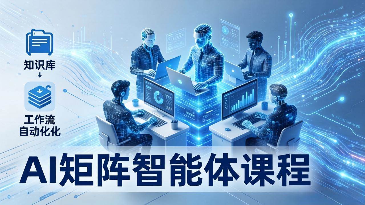 （17759期）AI矩阵智能体实战：100个数字员工批量生产内容，文本知识库+工作流自动化全搞定-想要创业