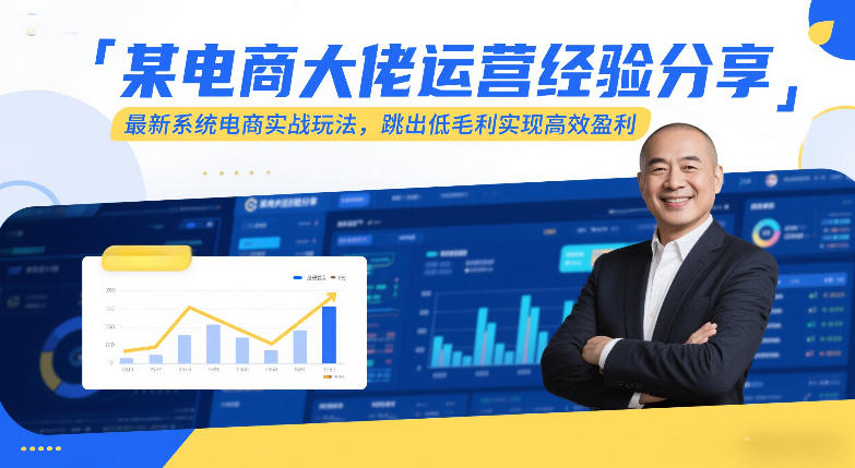 某电商大佬运营经验分享,最新系统电商实战玩法,跳出低毛利实现高效盈利(更新)-想要创业