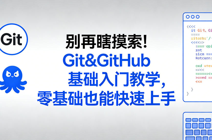 别再瞎摸索！Git&GitHub基础入门教学，零基础也能快速上手-想要创业