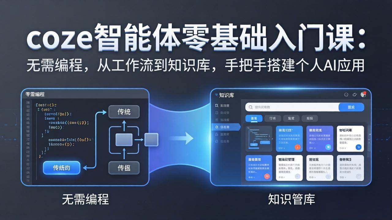 （17775期）coze智能体零基础入门课：无需编程，从工作流到知识库，手把手搭建个人AI应用-想要创业